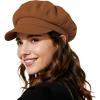 imageNewsboy Hats for Women Winter Beret Hat Classic Newsboy Caps Retro Fashion French Hats for WomenA Brown