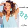 imageHeart Earrings Y2K Love Heart Big Hoop Cute Fun Dangle Earrings