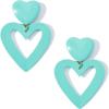 imageHeart Earrings Y2K Love Heart Big Hoop Cute Fun Dangle Earrings