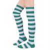 imageAmerican Trends Womens Rainbow Socks Striped Knee High Socks Thigh High Stockings Casual Tube Socks Costume Leg Warmers04 1 Pack Green
