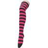imageAmerican Trends Womens Rainbow Socks Striped Knee High Socks Thigh High Stockings Casual Tube Socks Costume Leg Warmers08 Rose Black Stripes