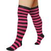 imageAmerican Trends Womens Rainbow Socks Striped Knee High Socks Thigh High Stockings Casual Tube Socks Costume Leg Warmers08 Rose Black Stripesplus Size