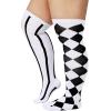 imageAmerican Trends Womens Rainbow Socks Striped Knee High Socks Thigh High Stockings Casual Tube Socks Costume Leg Warmers08 Striped Diamond Patternplus Size