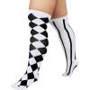 imageAmerican Trends Womens Rainbow Socks Striped Knee High Socks Thigh High Stockings Casual Tube Socks Costume Leg Warmers08 Striped Diamond Patternplus Size