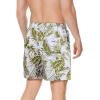 imageMens Swimsuit Trunks 7 Inch Inseam Beach Shorts with Pockets Mens Swimming Trunks Green Flower 2XL