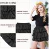imageAmerican Trends Girls Metallic Skirts Kids 3Layers Ruffle Sparkly Skirt with Sunglasses for Girl 415 YearsBlack