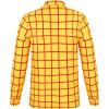 imageAmerican Trends Cowboy Costume Men Adult Halloween Costume Men Cowboy Shirt Outfit Long Sleeves Yellow and Red Plaid ShirtYellow