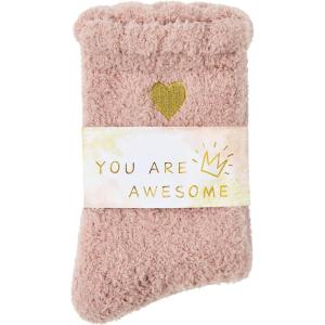 imageAmerican Trends Coral Fleece Cloud Socks UltraSoft Fuzzy Warm Sleep Socks Cozy Unisex Gifts for Birthday SelfCarePink B
