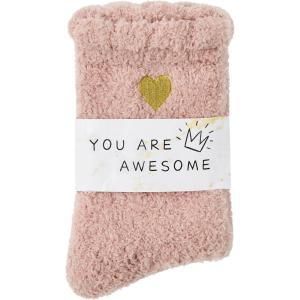imageAmerican Trends Coral Fleece Cloud Socks UltraSoft Fuzzy Warm Sleep Socks Cozy Unisex Gifts for Birthday SelfCarePink a