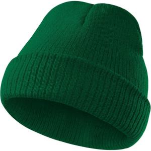 imageAmerican Trends Kids Beanie Warm Knit Beanie Hats Boys Girls Winter Hat Soft Slouchy Hats for KidsDark Green
