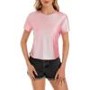 imageMetallic Disco Shirt Women Short Sleeve Shiny Multicolor Top Music Festival OutfitPink