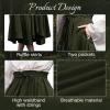 imageAmerican Trends Womens Renaissance Pirate Skirt Medieval Long Flowy Maxi Skirt for Ren Faire Halloween Outfit with PocketsArmy Green
