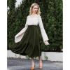 imageAmerican Trends Womens Renaissance Pirate Skirt Medieval Long Flowy Maxi Skirt for Ren Faire Halloween Outfit with PocketsArmy Green