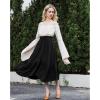 imageAmerican Trends Womens Renaissance Pirate Skirt Medieval Long Flowy Maxi Skirt for Ren Faire Halloween Outfit with PocketsBlack