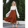 imageAmerican Trends Womens Renaissance Pirate Skirt Medieval Long Flowy Maxi Skirt for Ren Faire Halloween Outfit with PocketsOrange