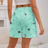 imagePajama Shorts Women Set Casual Elastic Sleep Shorts Summer Lounge Pants Comfy Pj Short with Pockets PrintedAagreen Star