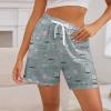 imagePajama Shorts Women Set Casual Elastic Sleep Shorts Summer Lounge Pants Comfy Pj Short with Pockets PrintedAbgrey Cup
