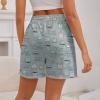 imagePajama Shorts Women Set Casual Elastic Sleep Shorts Summer Lounge Pants Comfy Pj Short with Pockets PrintedAbgrey Cup
