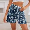 imagePajama Shorts Women Set Casual Elastic Sleep Shorts Summer Lounge Pants Comfy Pj Short with Pockets PrintedBlue Cat