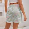 imagePajama Shorts Women Set Casual Elastic Sleep Shorts Summer Lounge Pants Comfy Pj Short with Pockets PrintedRabbit Love Grey