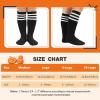 imageAmerican Trends Kids Knee High Socks Youth Seamless Cotton Long Socks Girls Boys Accessories for School Spirit Week Crazy Day1 Pack Pure Black