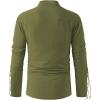 imageMens Pirate Shirt Medieval Renaissance Steampunk Retro Long Sleeve Lace up T Shirt Viking Gothic Halloween Costume TopArmy Green