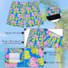 imageMens Swim Trunks with Compression Liner Board Shorts for Men Quick Dry Swimsuits Bathing Suit Swimwear MXXL5 Hawaiian Leaves