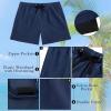 imageMens Swim Trunks with Compression Liner Board Shorts for Men Quick Dry Swimsuits Bathing Suit Swimwear MXXL5 a Navy Blue