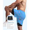 imageMens Swim Trunks with Compression Liner Board Shorts for Men Quick Dry Swimsuits Bathing Suit Swimwear MXXLA Sky Blue Flamingo