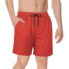 imageMens Swim Trunks with Compression Liner Board Shorts for Men Quick Dry Swimsuits Bathing Suit Swimwear MXXLRed