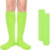 imageAmerican Trends Kids Knee High Socks Youth Seamless Cotton Long Socks Girls Boys Accessories for School Spirit Week Crazy Day1 Pack Neon Green