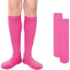 imageAmerican Trends Kids Knee High Socks Youth Seamless Cotton Long Socks Girls Boys Accessories for School Spirit Week Crazy Day1 Pack Pink