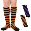 2 Pack Striped Black Orange Purple
