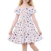 imageAmerican Trends Girls Dresses  Tie Back Summer Dress Ruffle Short Sleeve Square Neck Off Shoulder Size 415 YearsAmerican Flag