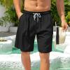 imageAmerican Trends Mens Swim Trunks with Compression Liner Board Shorts for Men Quick Dry Swimsuits Bathing Suit Swimwear9 Black
