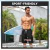 imageAmerican Trends Mens Swim Trunks with Compression Liner Board Shorts for Men Quick Dry Swimsuits Bathing Suit Swimwear9 Black