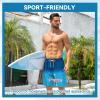 imageAmerican Trends Mens Swim Trunks with Compression Liner Board Shorts for Men Quick Dry Swimsuits Bathing Suit Swimwear9 Blue Gradient