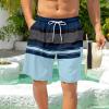 imageAmerican Trends Mens Swim Trunks with Compression Liner Board Shorts for Men Quick Dry Swimsuits Bathing Suit Swimwear9 Blue Stripes