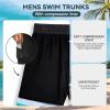 imageAmerican Trends Mens Swim Trunks with Compression Liner Board Shorts for Men Quick Dry Swimsuits Bathing Suit Swimwear9 Blueblack Gradient