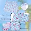 imageAmerican Trends Mens Swim Trunks with Compression Liner Qucik Dry Board Shorts 2 in 1 Mens Swimsuits5 Flamingo
