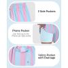imageAmerican Trends Mens Swim Trunks with Compression Liner Qucik Dry Board Shorts 2 in 1 Mens Swimsuits5 Pink Blue Stripes
