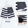 imageAmerican Trends Mens Swim Trunks with Compression Liner Qucik Dry Board Shorts 2 in 1 Mens Swimsuits7black White American Flag