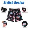imageAmerican Trends Mens Swim Trunks with Compression Liner Qucik Dry Board Shorts 2 in 1 Mens SwimsuitsA Pink Flamingo