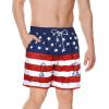 imageAmerican Trends Mens Swim Trunks with Compression Liner Qucik Dry Board Shorts 2 in 1 Mens SwimsuitsAmerican Flag