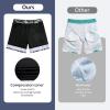 imageAmerican Trends Mens Swim Trunks with Compression Liner Qucik Dry Board Shorts 2 in 1 Mens SwimsuitsBlack Coconut