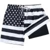imageAmerican Trends Mens Swim Trunks with Compression Liner Qucik Dry Board Shorts 2 in 1 Mens SwimsuitsBlack White American Flag