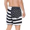 imageAmerican Trends Mens Swim Trunks with Compression Liner Qucik Dry Board Shorts 2 in 1 Mens SwimsuitsBlack White American Flag