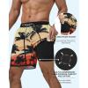 imageAmerican Trends Mens Swim Trunks with Compression Liner Qucik Dry Board Shorts 2 in 1 Mens SwimsuitsCoconut Tree