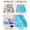 imageAmerican Trends Mens Swim Trunks with Compression Liner Qucik Dry Board Shorts 2 in 1 Mens SwimsuitsDuck