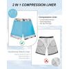 imageAmerican Trends Mens Swim Trunks with Compression Liner Qucik Dry Board Shorts 2 in 1 Mens SwimsuitsDuck